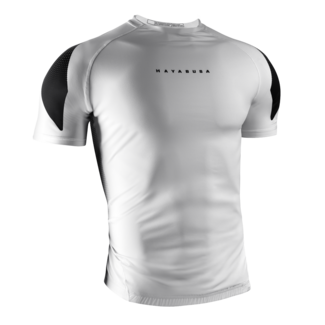 Hayabusa Pro Ranked Rashguard Heren Korte Mouw – Wit
