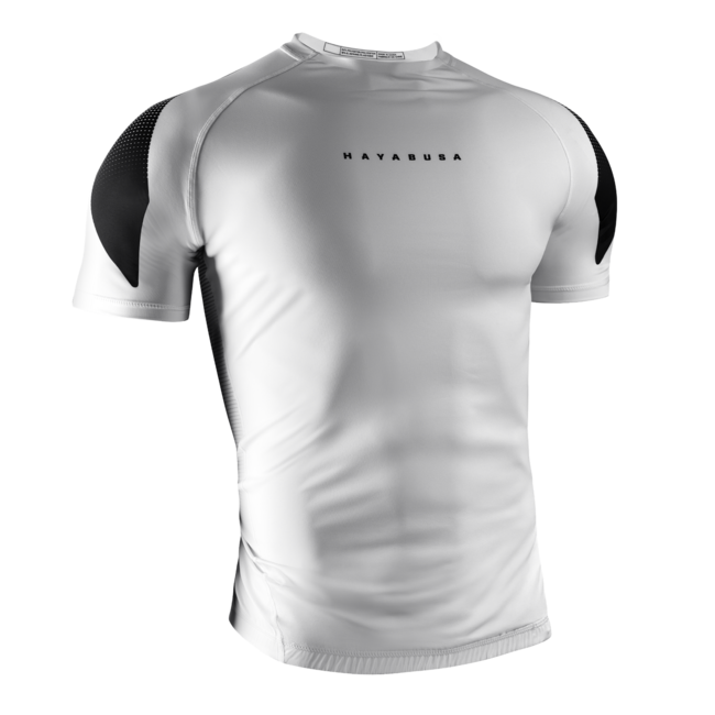Hayabusa Pro Ranked Rashguard Heren Korte Mouw – Wit