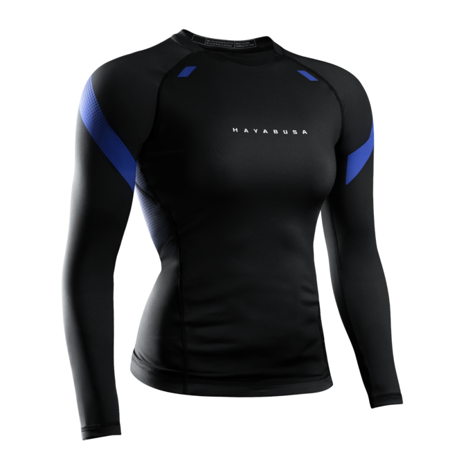 Hayabusa Pro Ranked Rashguard Dames Lange Mouw – Blauw