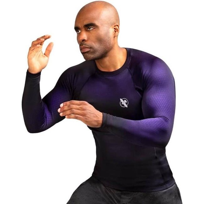 Hayabusa Fusion Rashguard Lange Mouw – Zwart/Paars