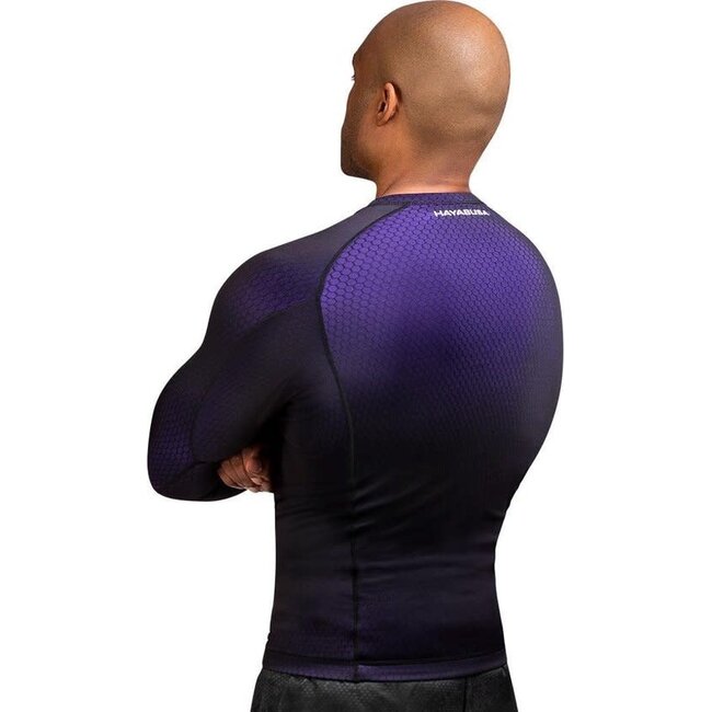 Hayabusa Fusion Rashguard Lange Mouw – Zwart/Paars