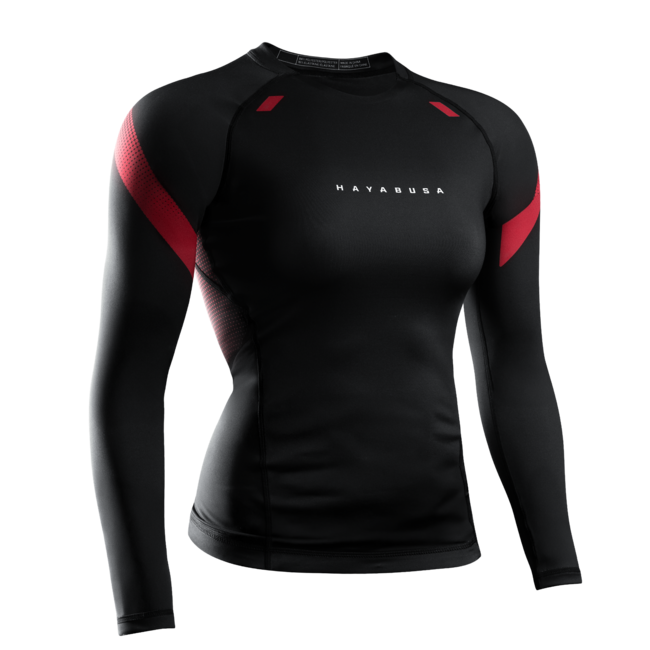 Hayabusa Pro Ranked damesrashguard lange mouwen – Zwart