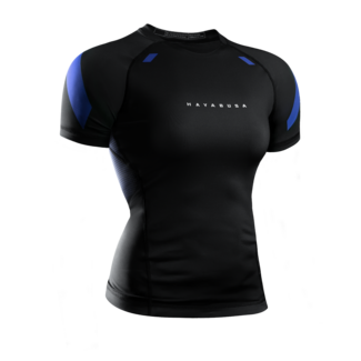 Hayabusa Pro Ranked damesrashguard korte mouwen – Blauw
