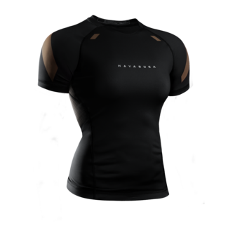 Hayabusa Pro Ranked damesrashguard korte mouwen – Bruin