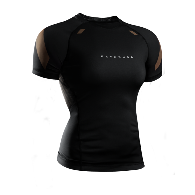 Hayabusa Pro Ranked damesrashguard korte mouwen – Bruin