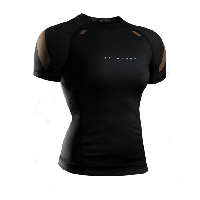 Hayabusa Pro Ranked damesrashguard korte mouwen – Bruin