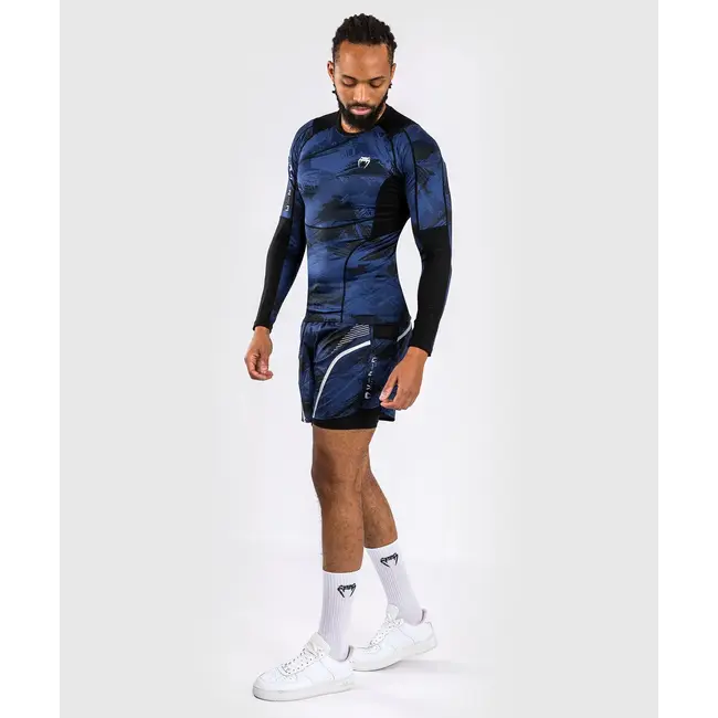 Venum Electron 3.0 Rashguard lange mouw - Marine