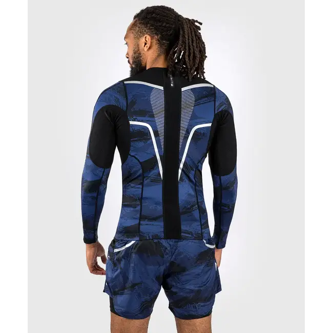 Venum Electron 3.0 Rashguard lange mouw - Marine