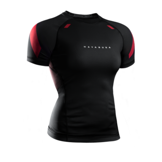 Hayabusa Pro Ranked damesrashguard korte mouwen – Zwart