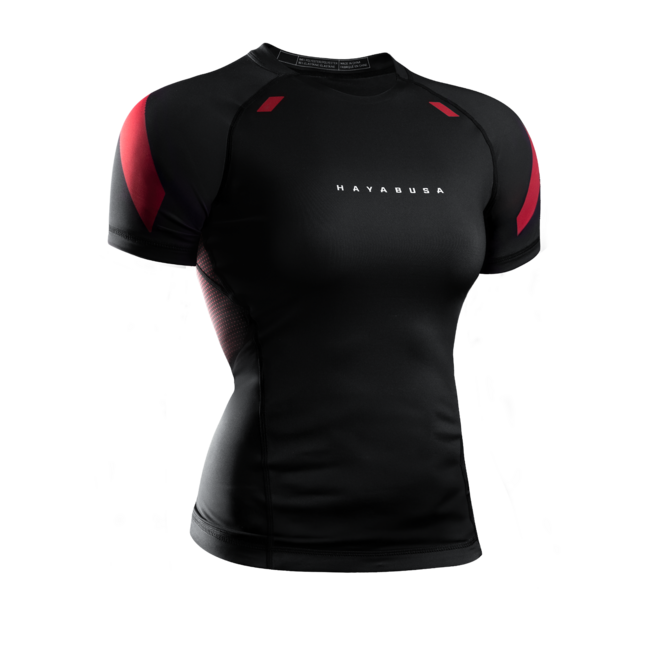 Hayabusa Pro Ranked damesrashguard korte mouwen – Zwart