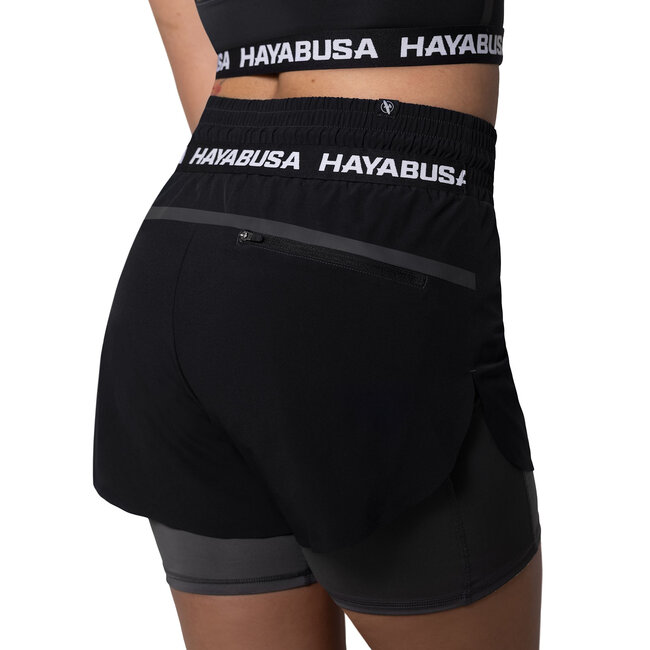 Hayabusa Mid Rise Layered damesshort – Zwart