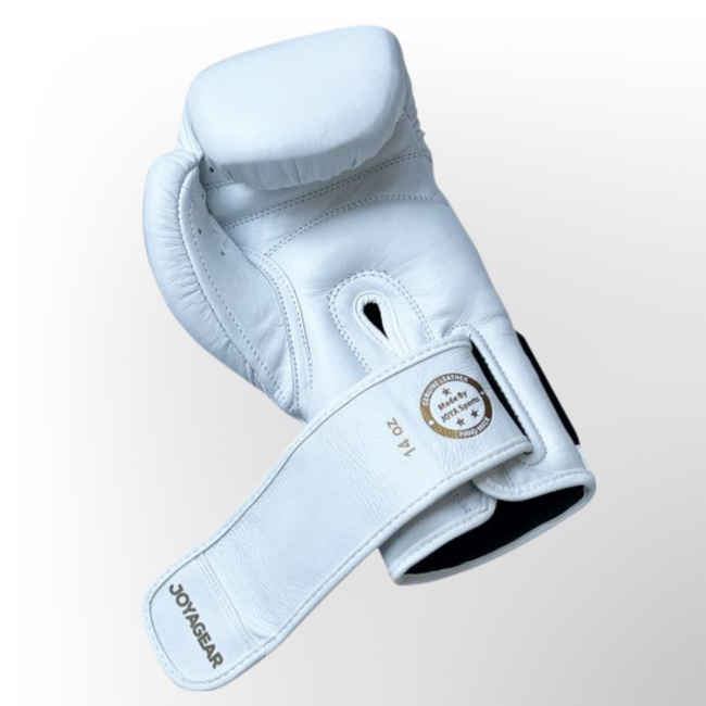 JOYA Falcon – Leren Bokshandschoenen - Wit/Goud