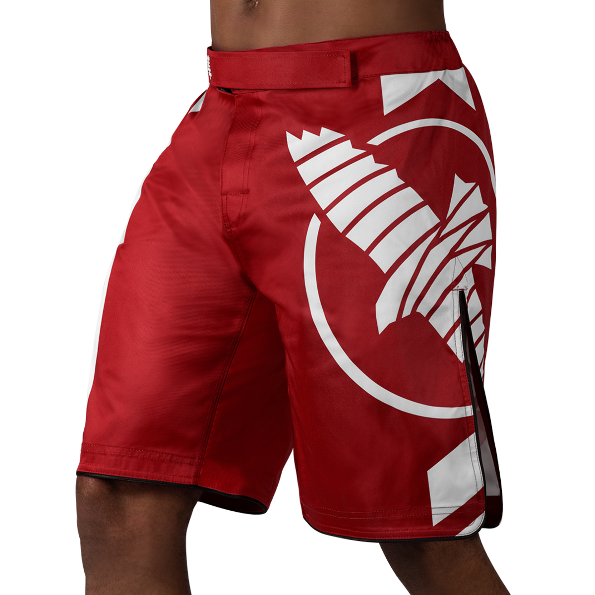 Hayabusa Icon MMA-short – rouge/blanc