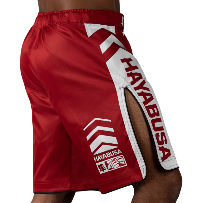 Hayabusa Icon MMA-short – Rood/wit