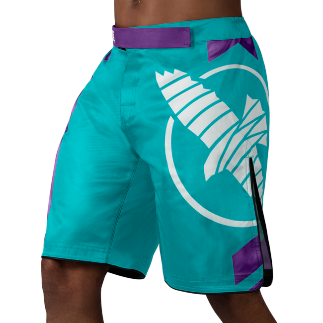 Hayabusa Icon MMA-short – Teal/wit