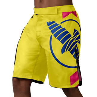 Hayabusa Icon MMA-short – Geel/blauw