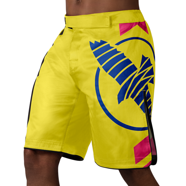 Hayabusa Icon MMA-short – jaune/bleu