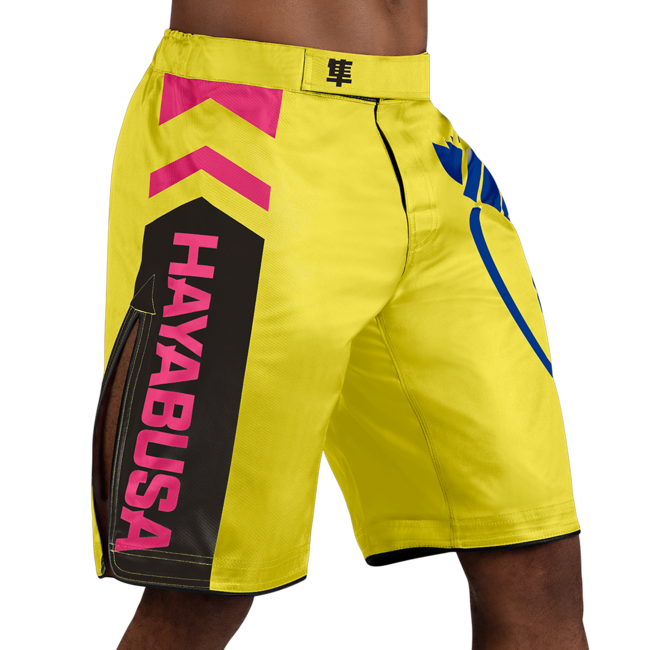 Hayabusa Icon MMA-short – Geel/blauw