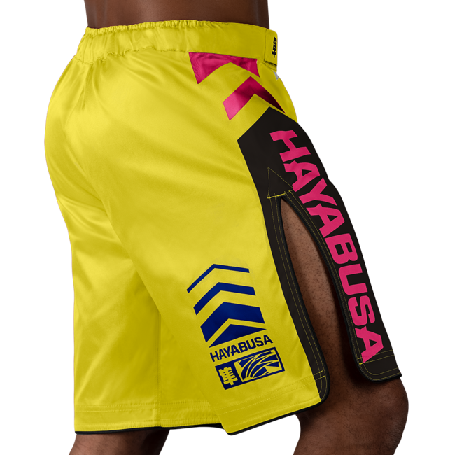 Hayabusa Icon MMA-short – Geel/blauw