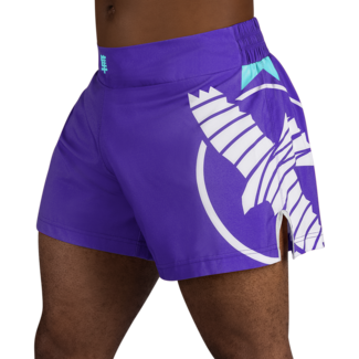 Hayabusa Icon kickboksshort – Paars/wit
