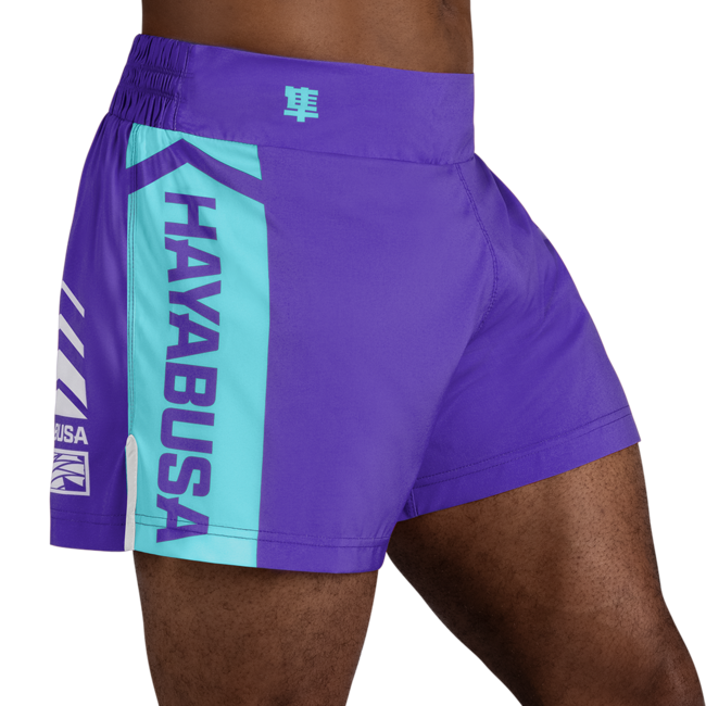 Hayabusa Icon kickboksshort – Paars/wit