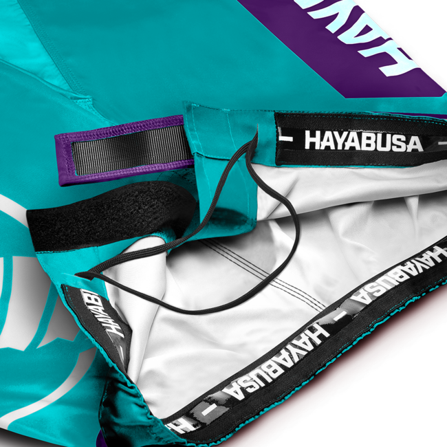 Hayabusa Icon Mid-Thigh MMA-short – Teal/wit
