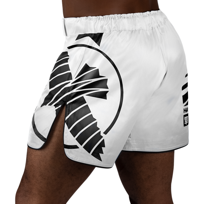 Hayabusa Icon Mid-Thigh MMA-short – Wit/zwart
