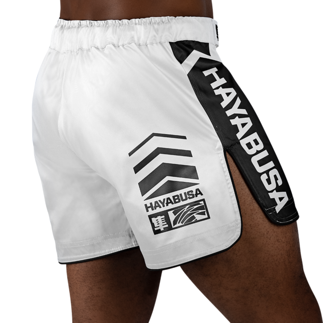 Hayabusa Icon Mid-Thigh MMA-short – Wit/zwart