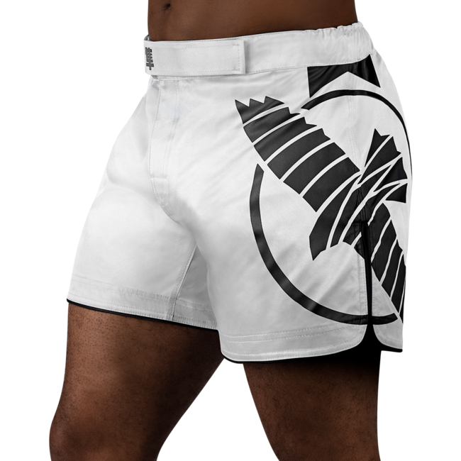 Hayabusa Icon Mid-Thigh MMA-short – Wit/zwart