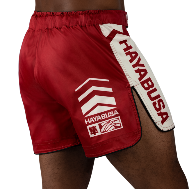 Hayabusa Icon Mid-Thigh MMA-short – Rood/wit