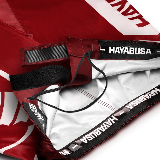 Hayabusa Icon Mid-Thigh MMA-short – Rood/wit