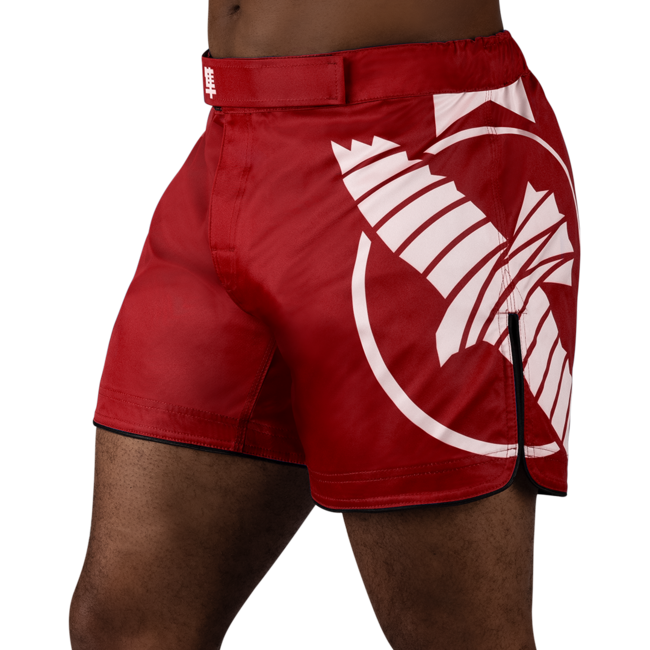 Hayabusa Icon Mid-Thigh MMA-short – Rood/wit
