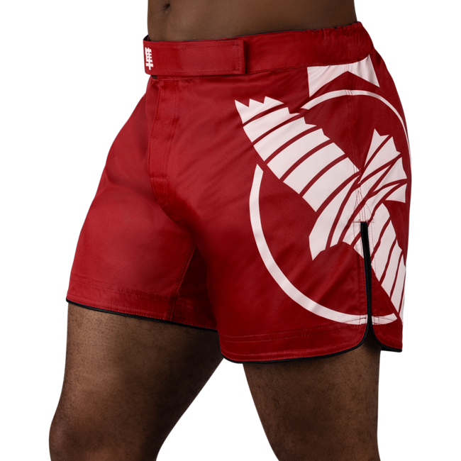 Hayabusa Icon Mid-Thigh MMA-short – Rood/wit