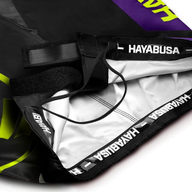 Hayabusa Icon Mid-Thigh MMA-short – Zwart/neon
