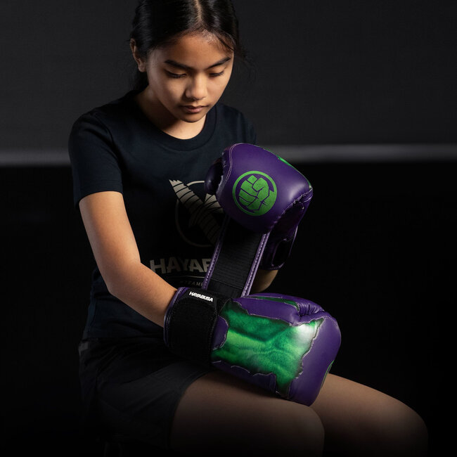 Hayabusa Marvel Hulk jeugdbokshandschoenen 10 oz – Paars/groen