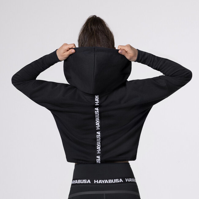 Hayabusa Hayabusa Cozy Fleece Cropped Dameshoodie – Zwart