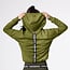 Hayabusa Hayabusa Cozy Fleece Cropped Dameshoodie – Gemêleerd Olijfgroen