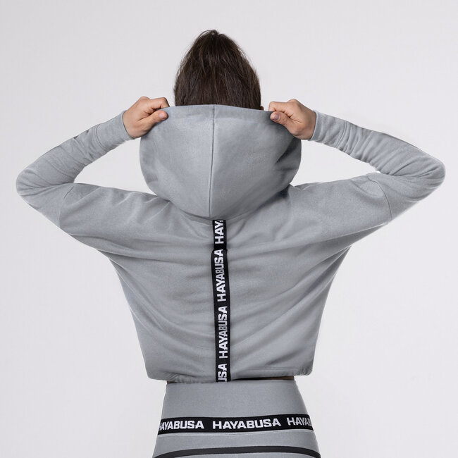 Hayabusa Hayabusa Cozy Fleece Cropped Dameshoodie – Gemêleerd Grijs