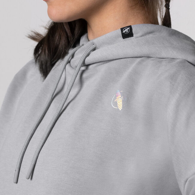Hayabusa Hayabusa Cozy Fleece Cropped Dameshoodie – Gemêleerd Grijs