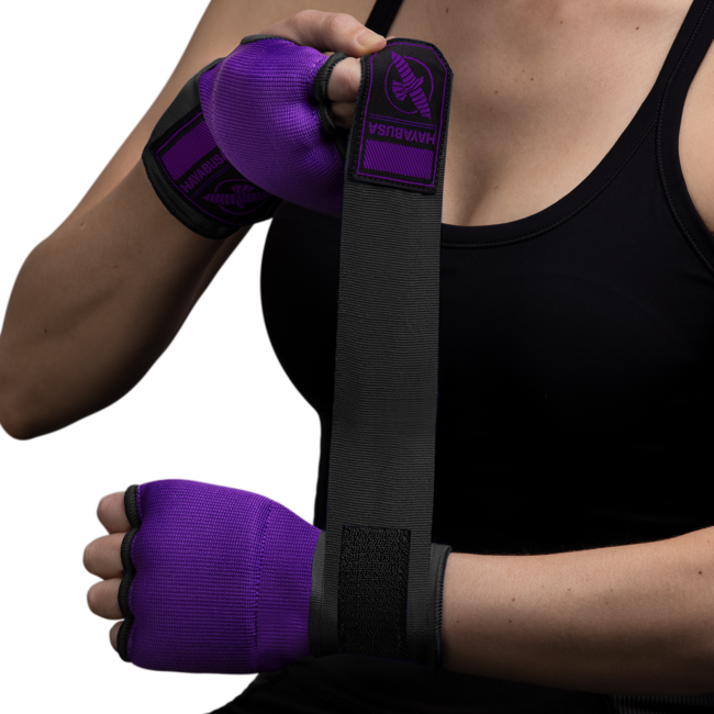 Hayabusa Hayabusa Quick Gel Hand Wraps Binnenhandschoenen – Paars/Zwart