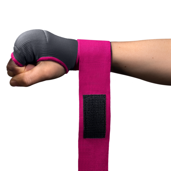 Hayabusa Hayabusa Quick Gel Hand Wraps Binnenhandschoenen – Grijs/Roze