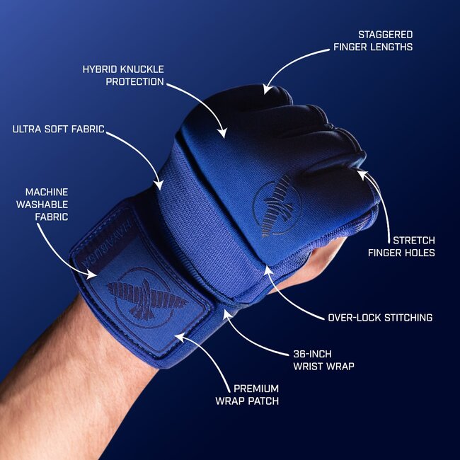 Hayabusa Hayabusa Deluxe Quick Wraps Binnenhandschoenen – Blauw