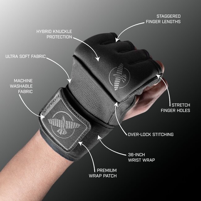 Hayabusa Hayabusa Deluxe Quick Wraps Binnenhandschoenen – Grijs