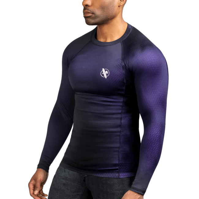 Hayabusa Fusion Rashguard Lange Mouw – Zwart/Paars
