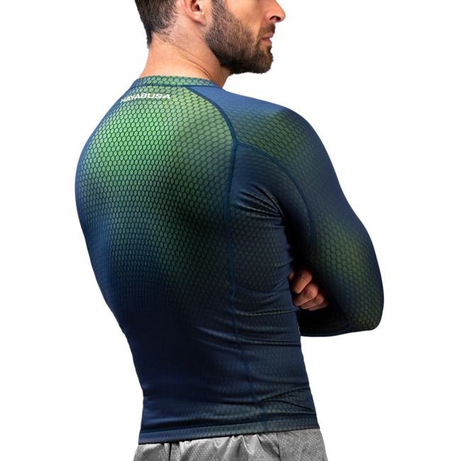 Hayabusa Hayabusa Fusion Rashguard Lange Mouwen – Blauw/Groen