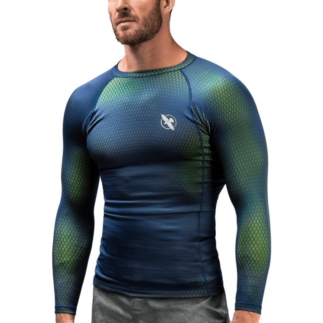 Hayabusa Hayabusa Fusion Rashguard Lange Mouwen – Blauw/Groen