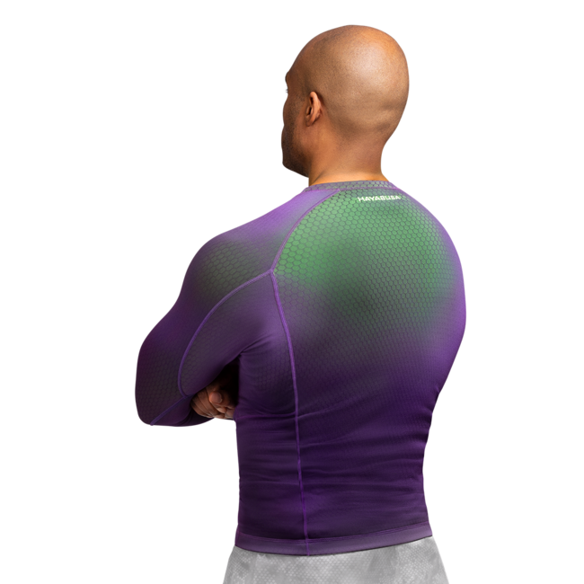 Hayabusa Hayabusa Fusion Rashguard Lange Mouwen – Paars/Groen