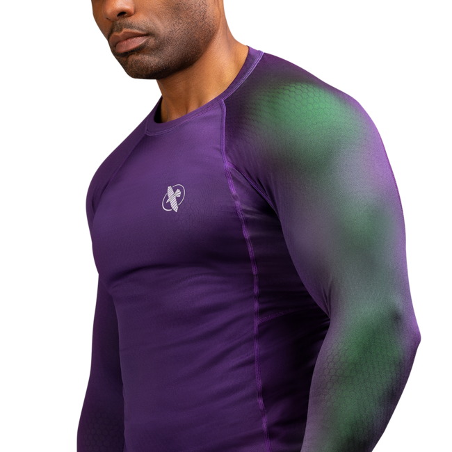 Hayabusa Hayabusa Fusion Rashguard Lange Mouwen – Paars/Groen