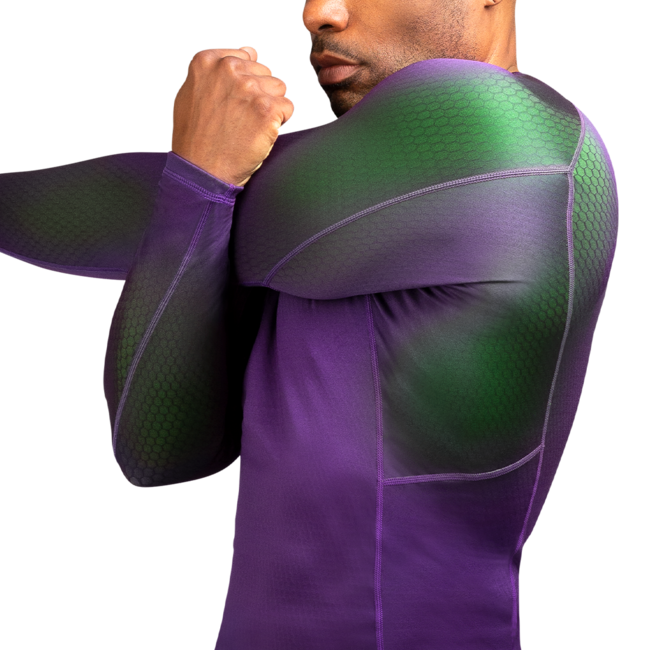 Hayabusa Hayabusa Fusion Rashguard Lange Mouwen – Paars/Groen