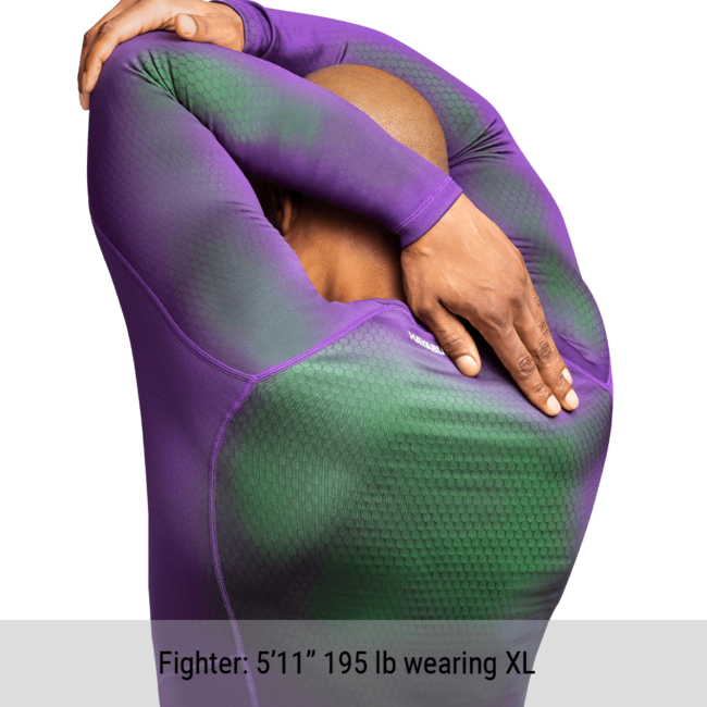 Hayabusa Hayabusa Fusion Rashguard Lange Mouwen – Paars/Groen